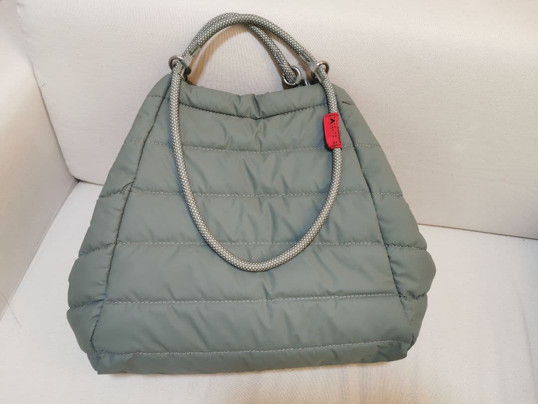 Topologie グレー キルティング トートバッグ大容量折りたたみ