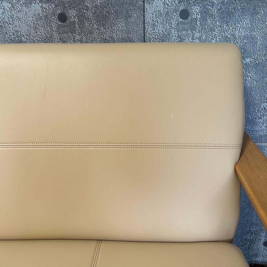 ꧁浜本工芸 HAMAMOTO꧂2人掛けアームソファ レザー 皮 肘置き 肘掛け