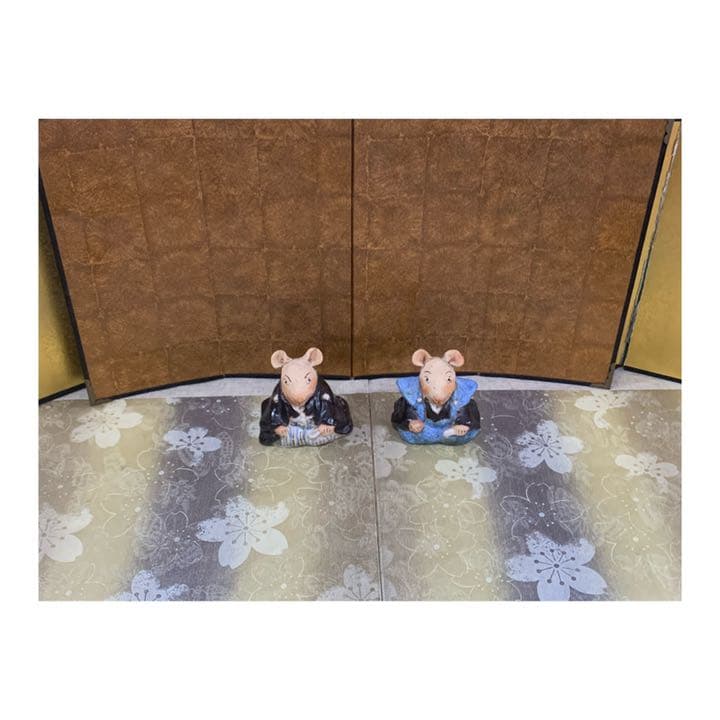 置物　ネズミの嫁入り