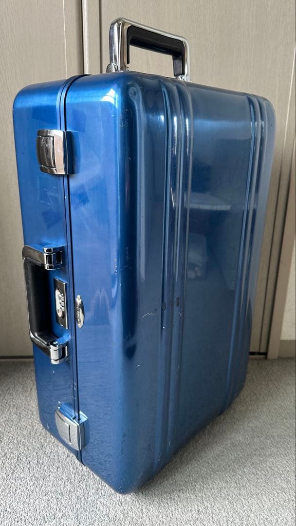 USA製 ゼロハリバートン アルミ キャリーケース ZR21 2輪 艶ありブルー