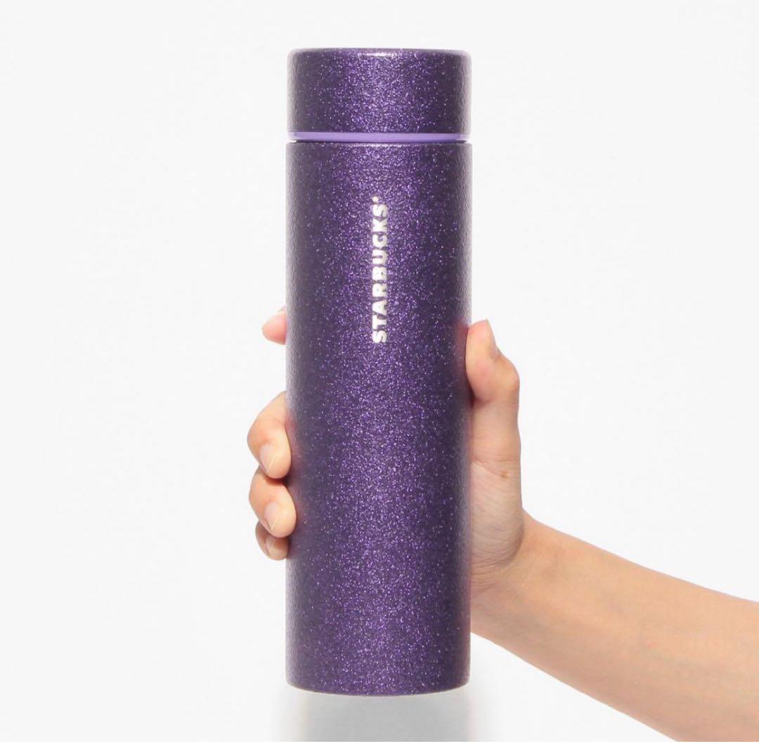 スターバックス　ステンレスボトル　グリッター　パープル　ハロウィン　2025