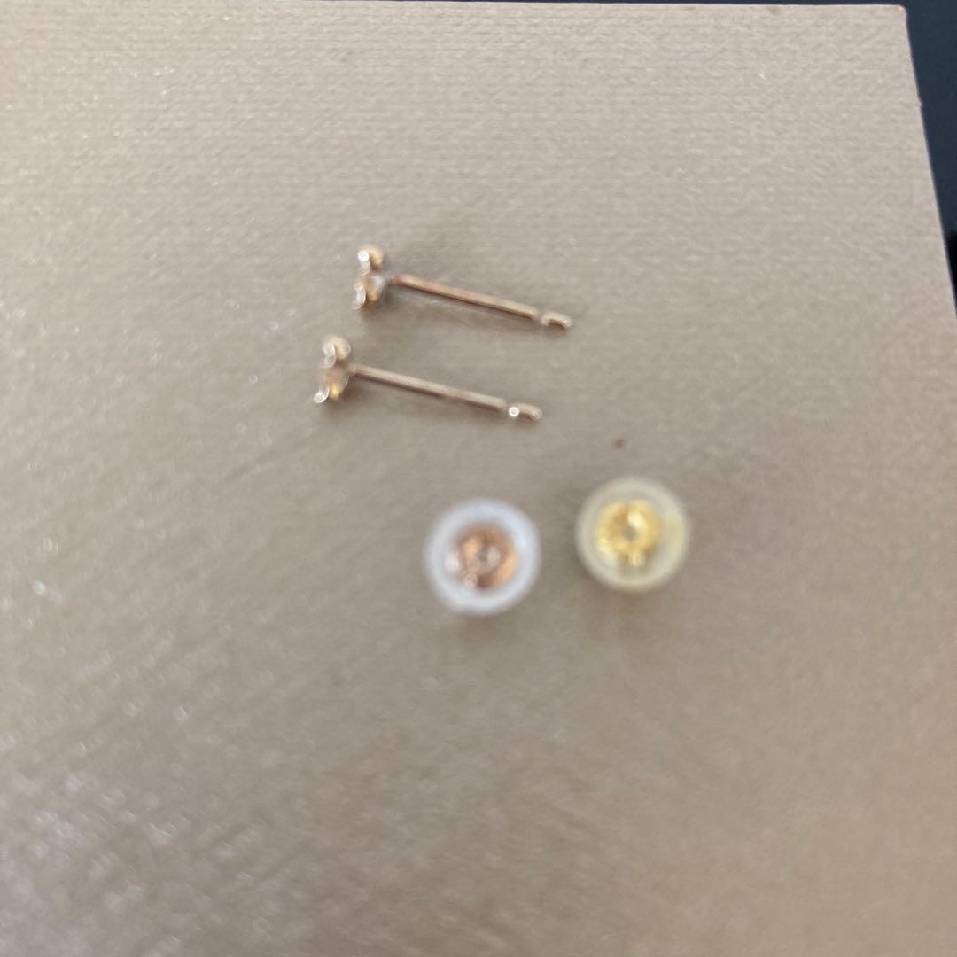 Ponte Vecchio K10YGダイヤモンドピアス　ハート