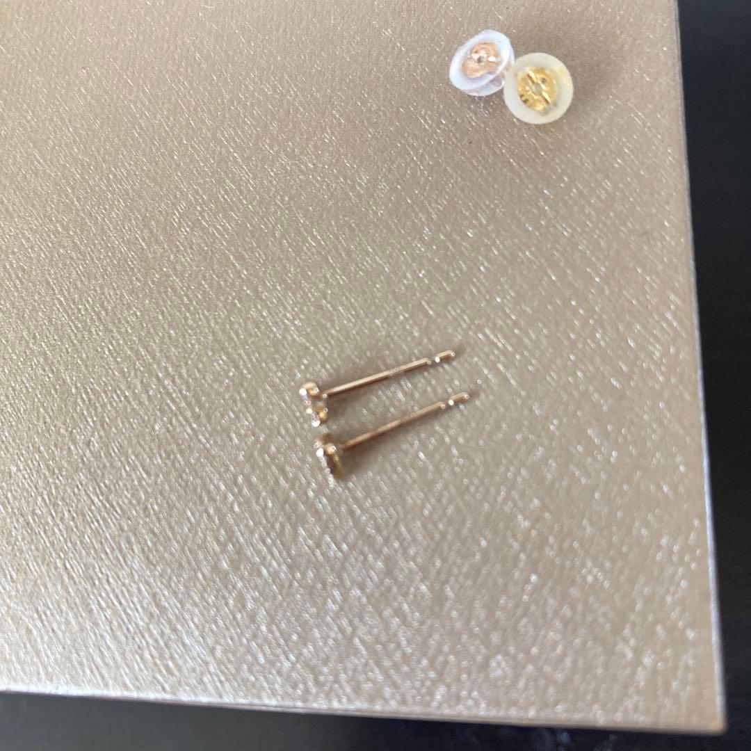 Ponte Vecchio K10YGダイヤモンドピアス　ハート