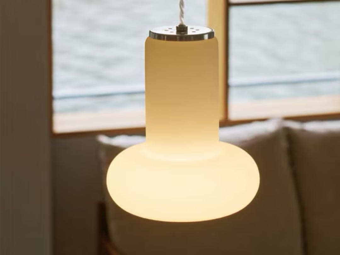 モダン ホワイトガラス ペンダントライト