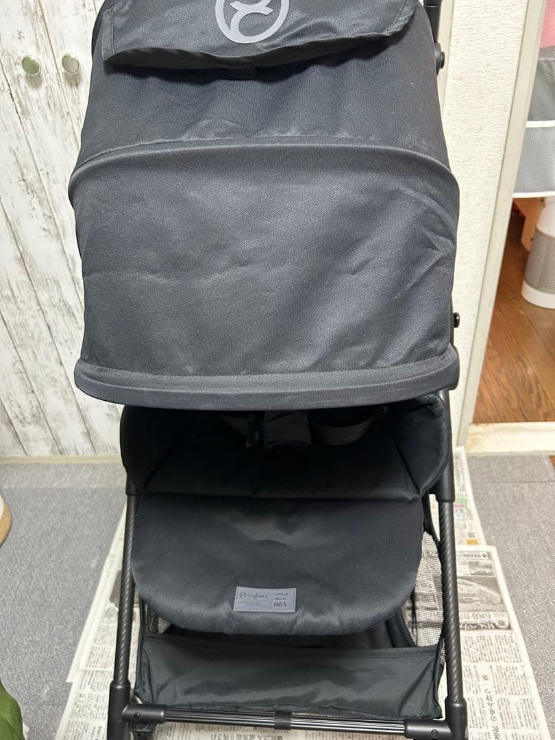 cybex merioブラックベビーカー 折りたたみ式　AB