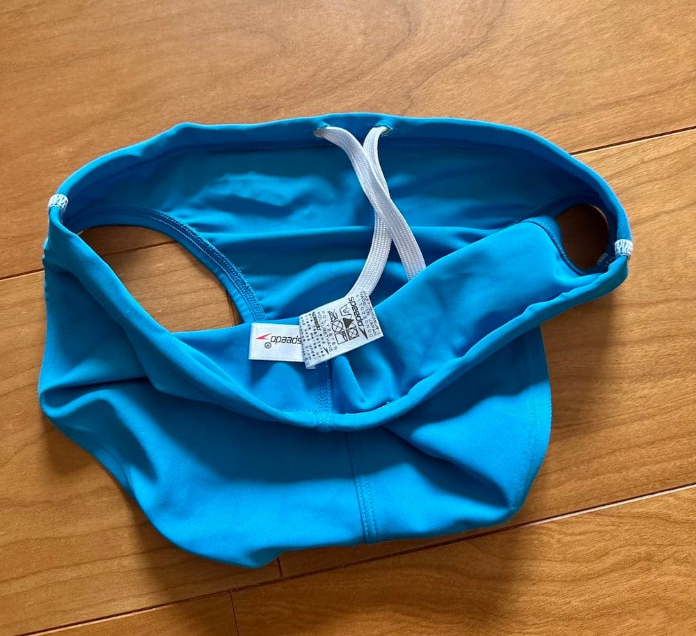 【美品】SPEEDO　ショートブーン　ターコイズブルー　ライフセーバー　競パン