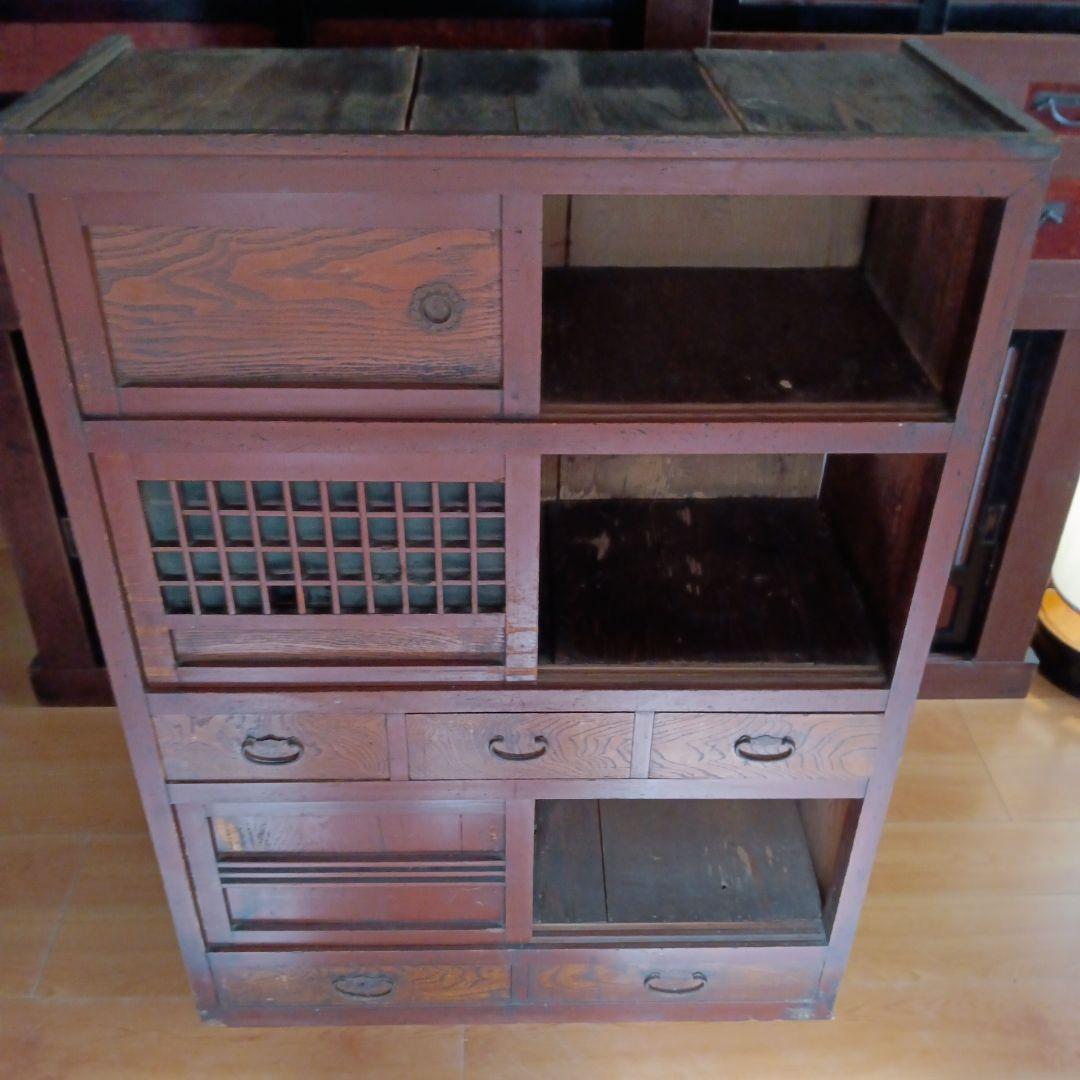 3尺水屋　和箪笥　アンティーク　キャビネット