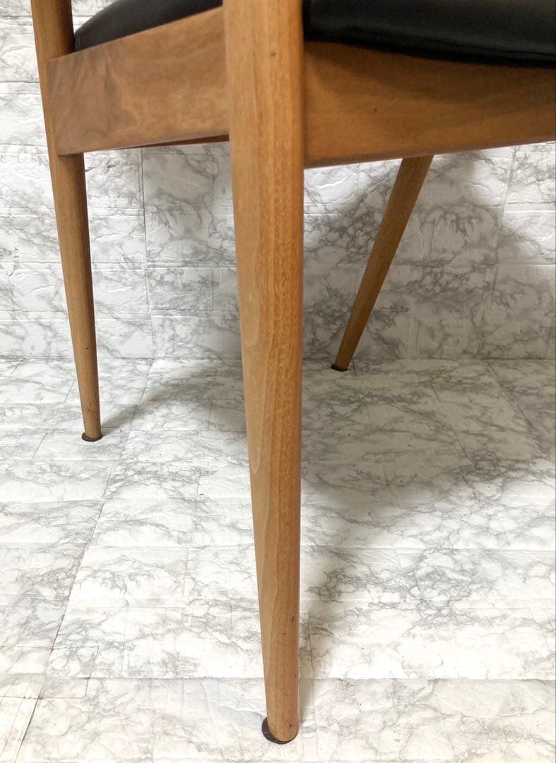 【美品】カイ・クリスチャンセン No.42 宮崎椅子 牛革 ダイニングチェア③