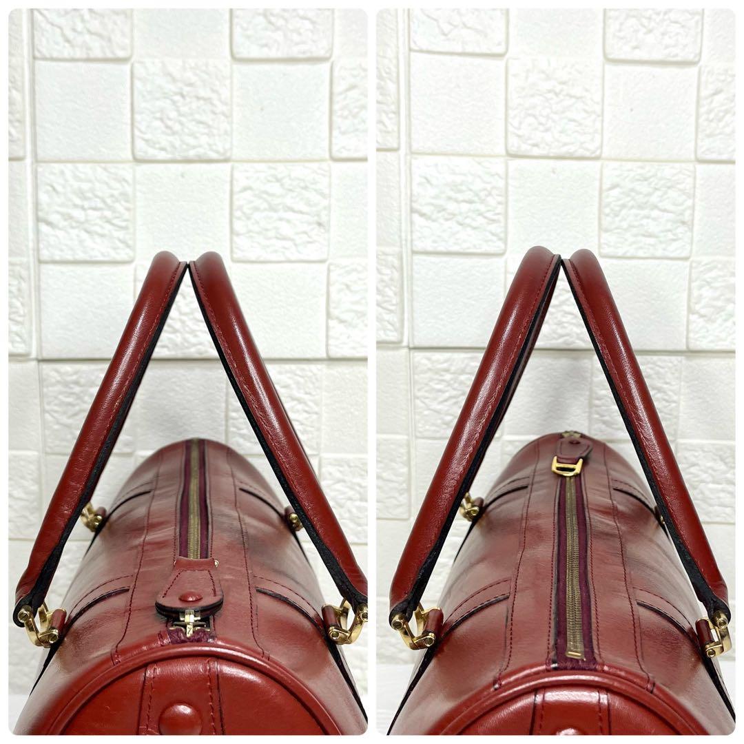 ✨極美品✨☘️Cartier☘️✨ボストンバッグ✨マストライン✨ボルドー✨南京錠✨