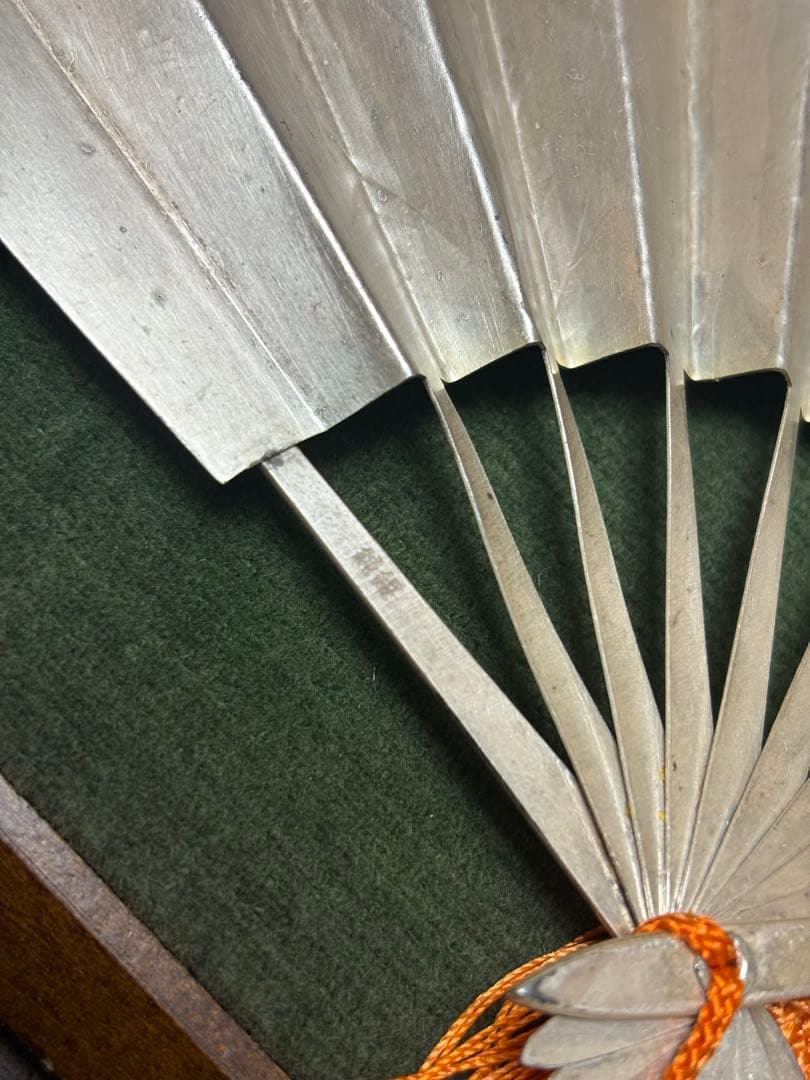 「純銀」刻印有り 銀扇 扇子 シルバー ケース有り