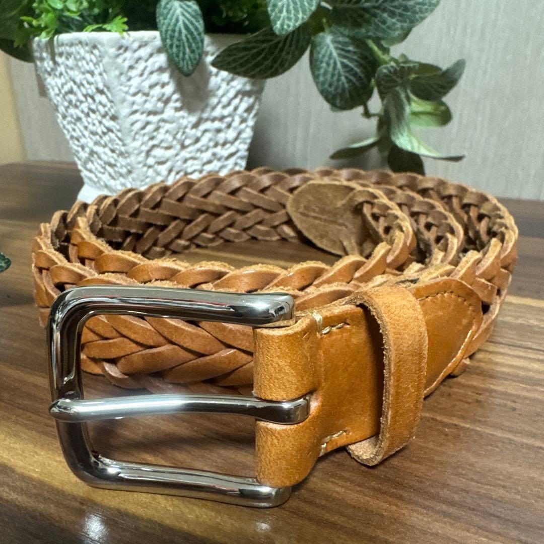 小物 Whitehouse Cox leather mesh belt