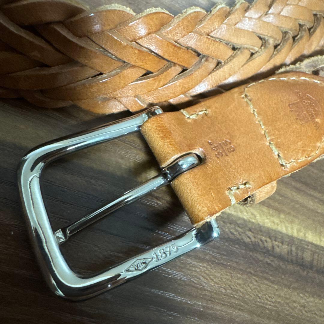 小物 Whitehouse Cox leather mesh belt