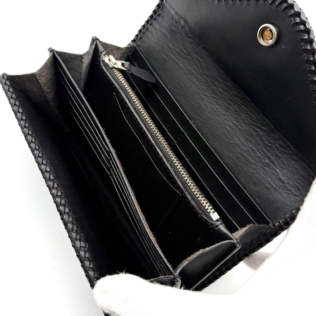 DAYS ART バイカーズウォレット レザー カービング ブラック