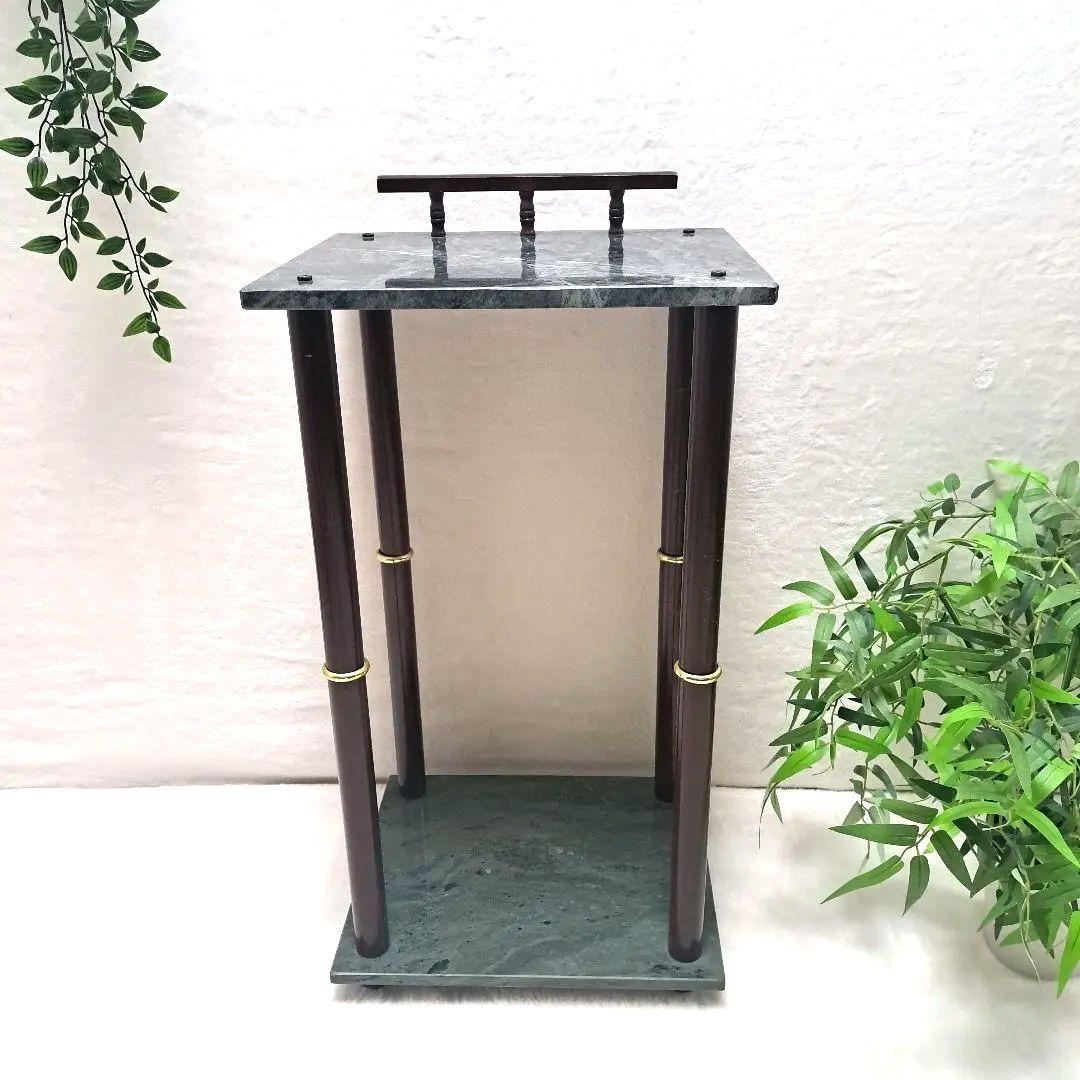 ヴィンテージ 大理石 サイドテーブル クラシック アンティーク　グリーン