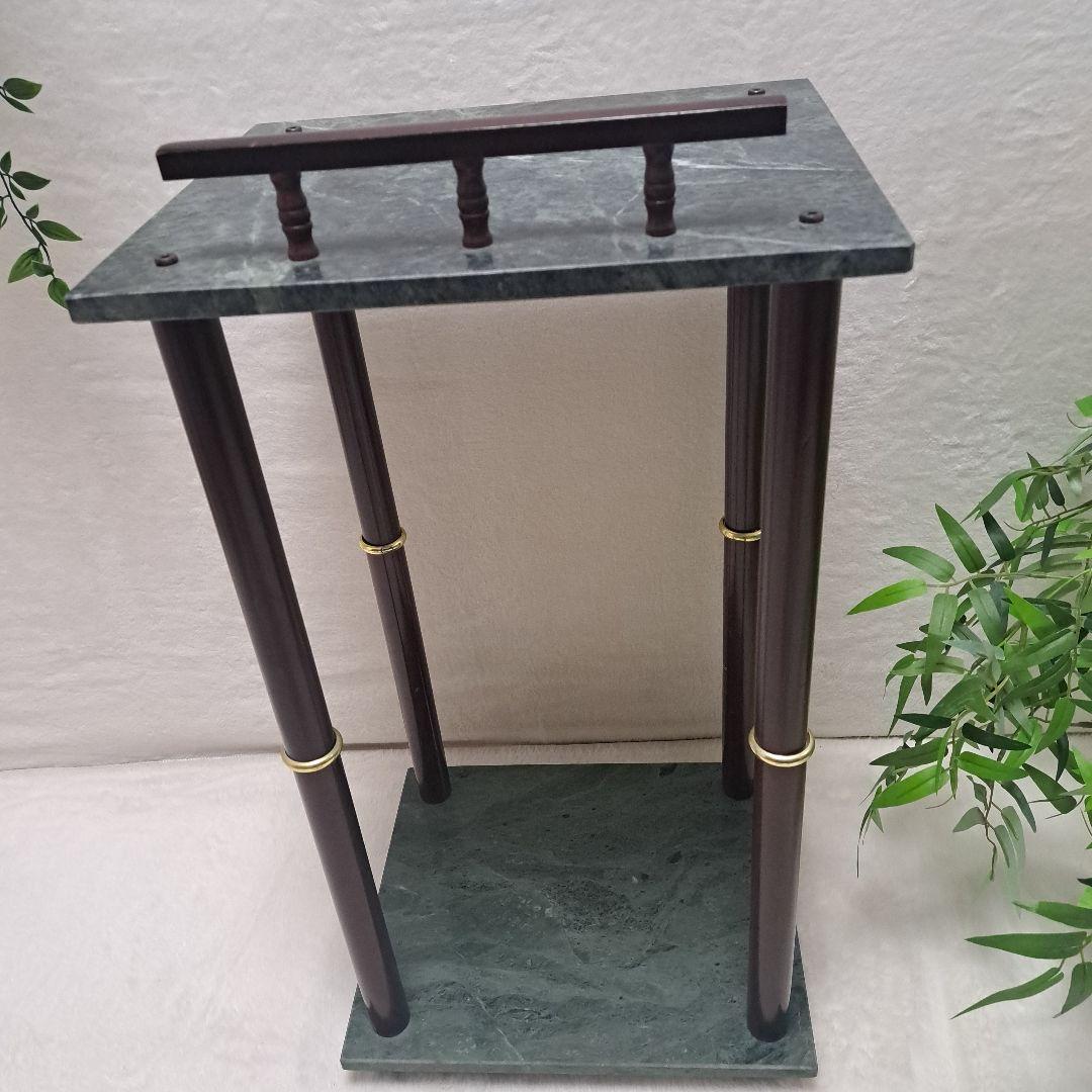 ヴィンテージ 大理石 サイドテーブル クラシック アンティーク　グリーン