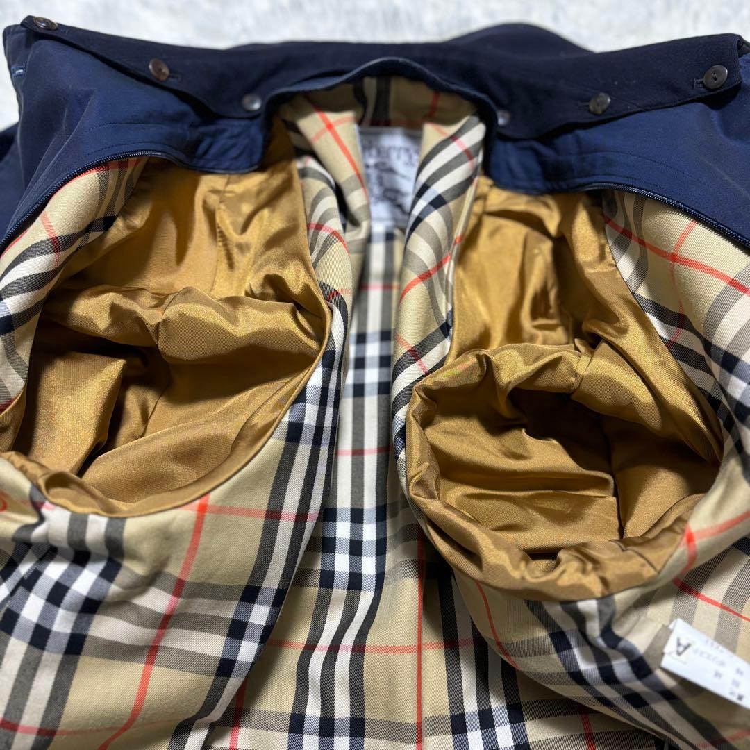 Burberry バーバリー ノバチェック ネイビー トレンチコート ベルト付き