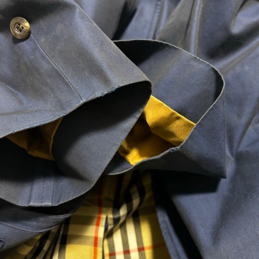 Burberry バーバリー ノバチェック ネイビー トレンチコート ベルト付き