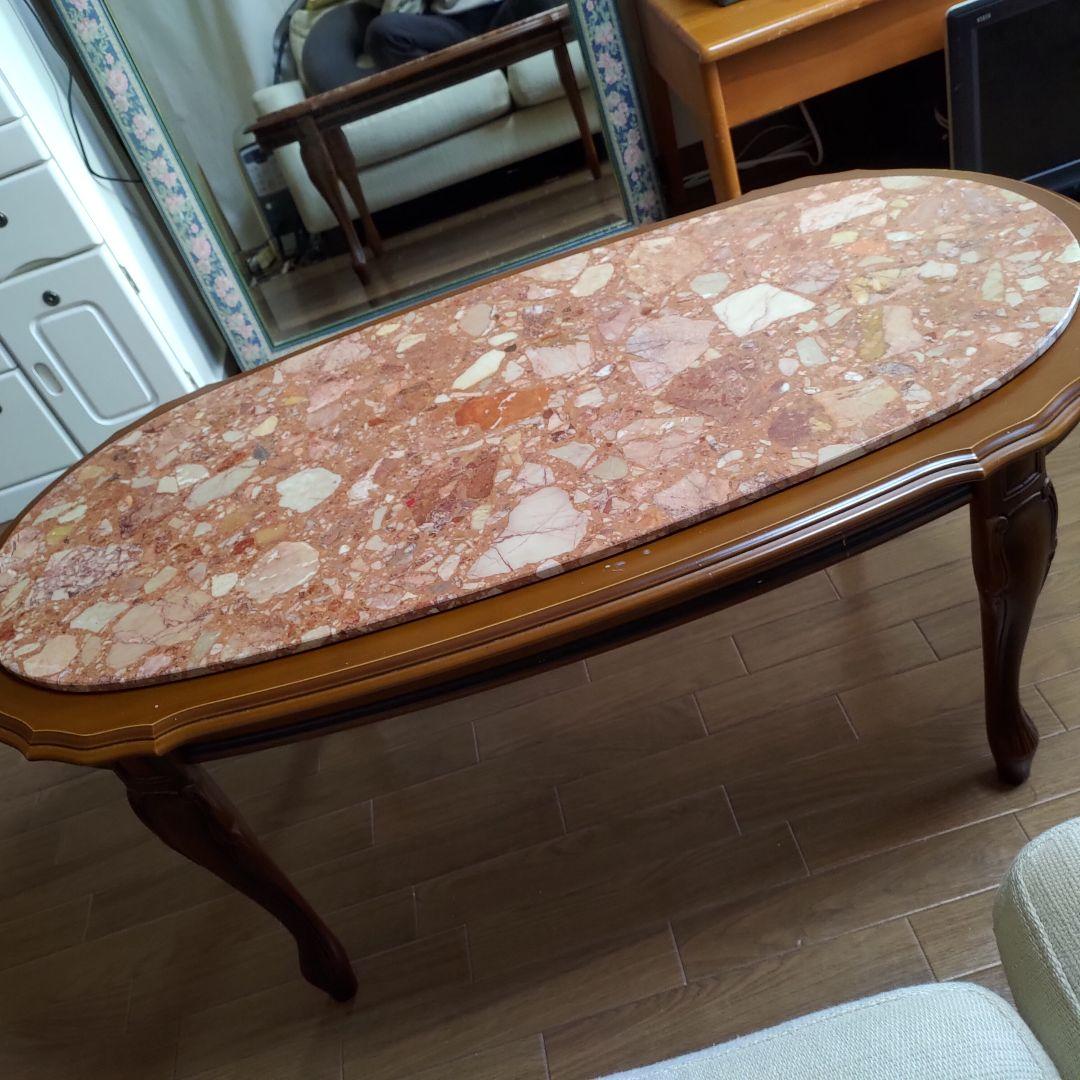 イタリア家具 大理石 猫脚センターテーブル