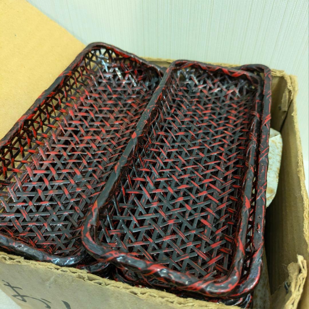 籃胎(らんたい)漆器　おしぼり置き