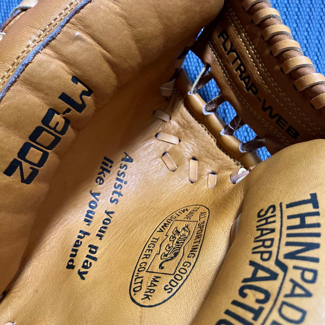 未使用　ミツワタイガー　少年軟式野球用キャッチャーミット　当時物