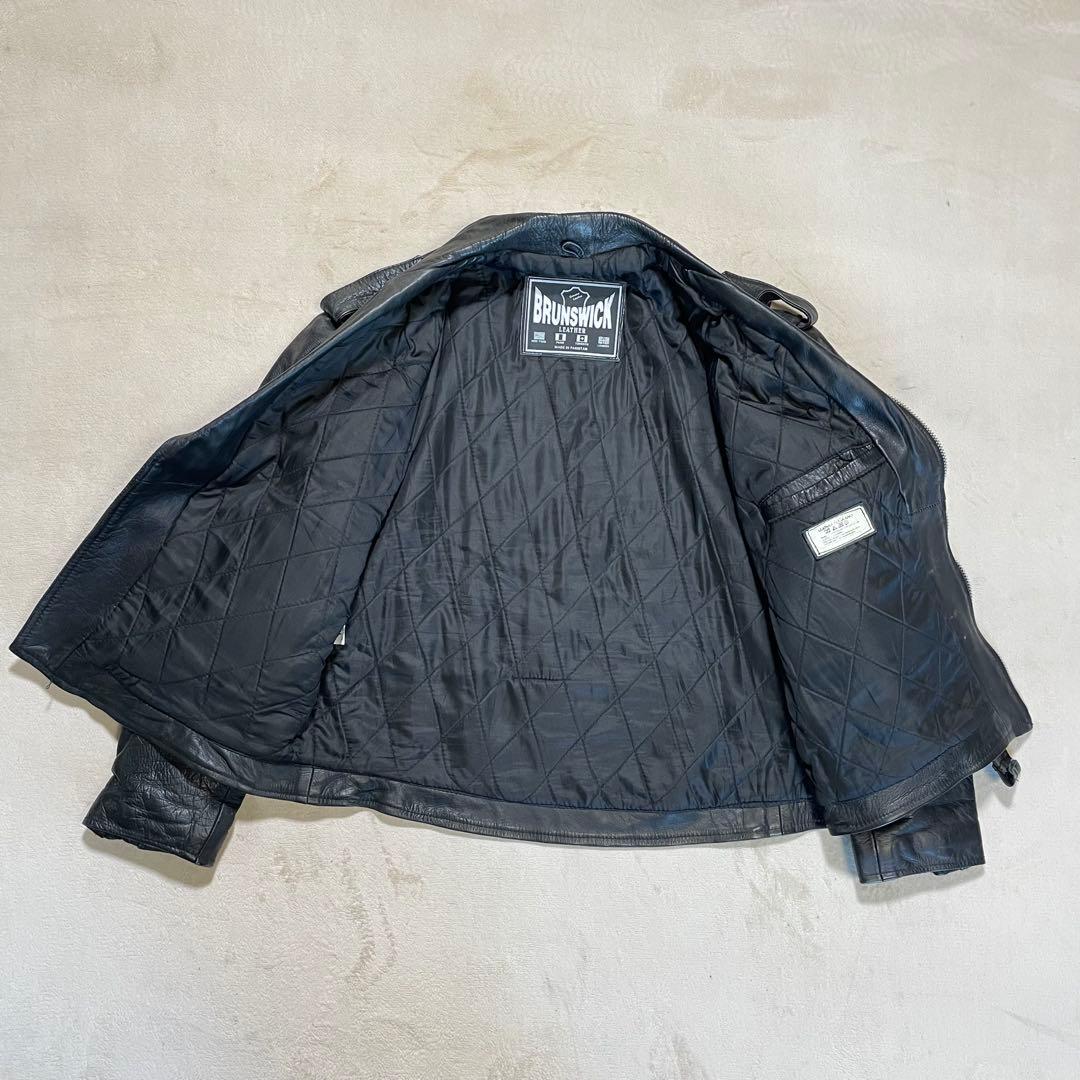 vintage brunswick ダブルライダース　レザージャケット　XXL