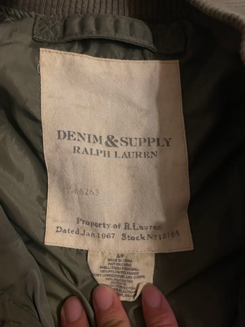 【希少】Ralph Lauren ma-1 DENIM&SUPPLY ポーカーズ