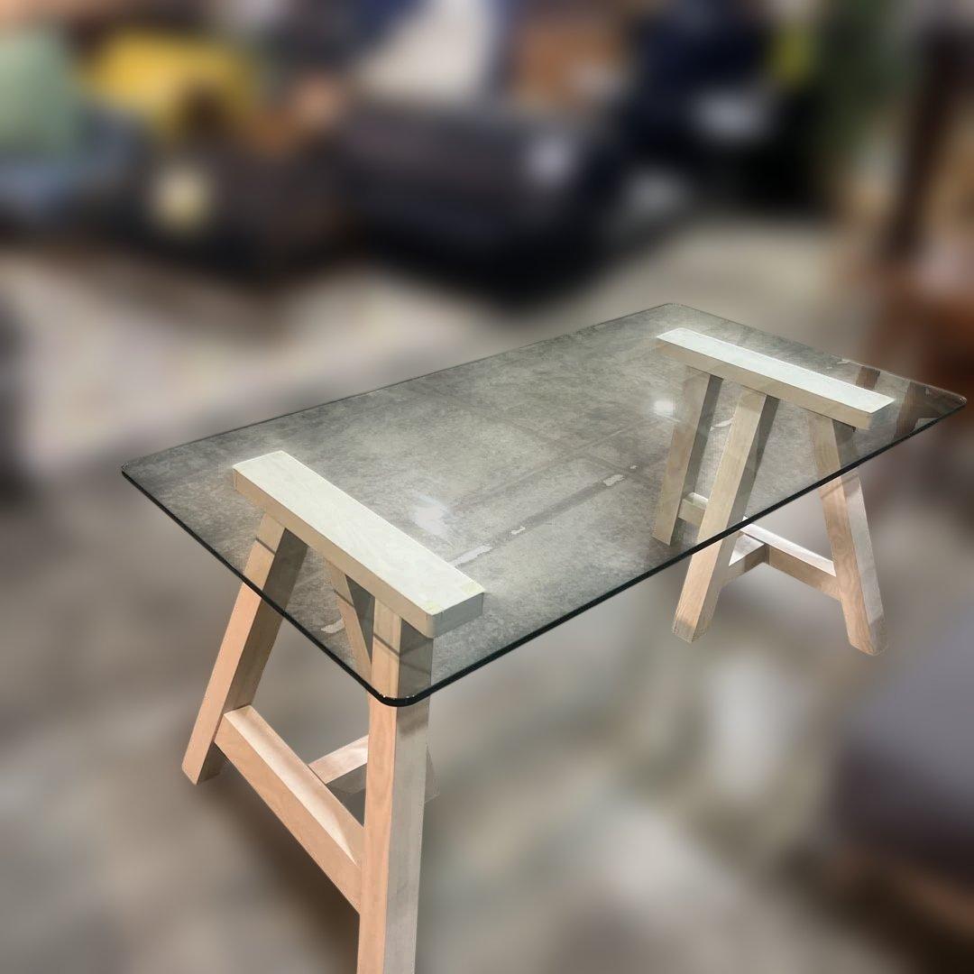 【Francfranc】エファダイニングテーブル◆強化ガラス◇1600幅