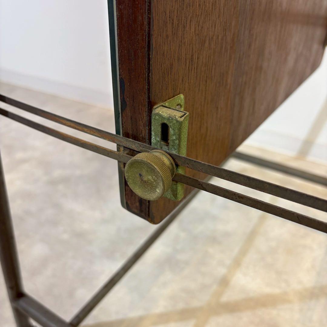 鏡　姿見　アンティーク　アイアンフレーム　シャビーな姿見　アパレル　店舗什器