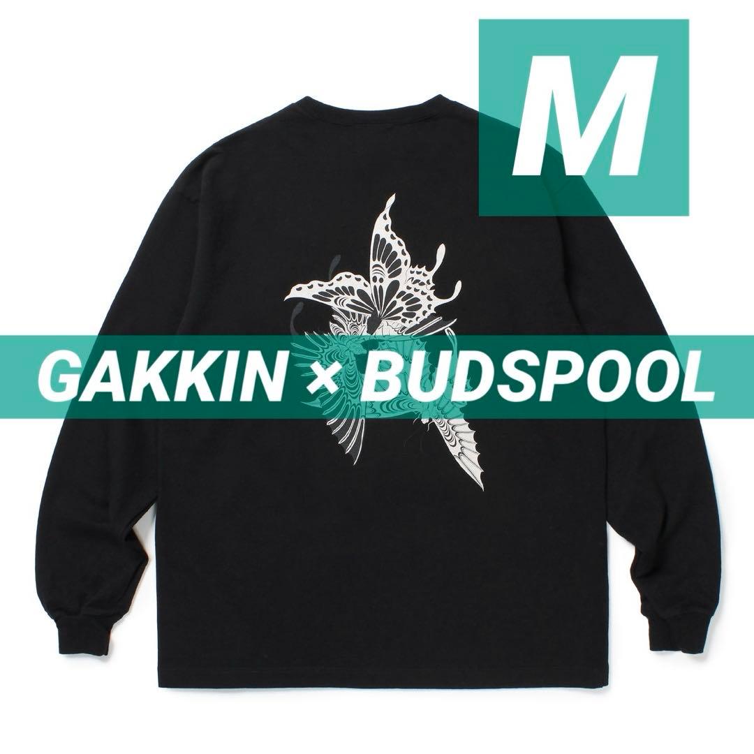 Mサイズ GAKKIN × BUDSPOOL 白三蝶 L/S 舐達麻 ロンT