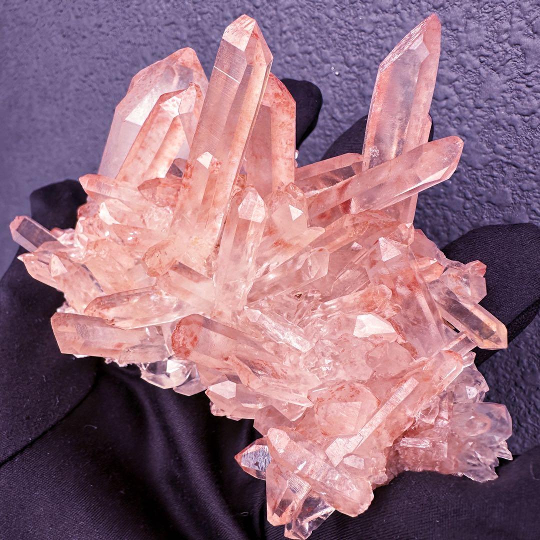 希少❗️高品質❗️超綺麗♡超強いパワー ピンク ヒマラヤ クラスター天然石A1555