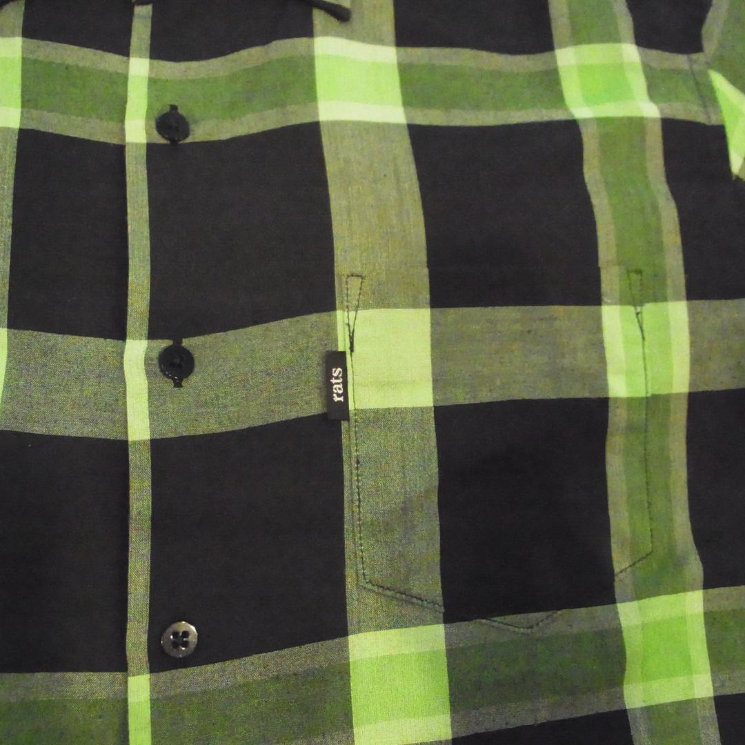 Size【M】RATS ラッツ バッファローチェック シャツ ライムグリーン 緑