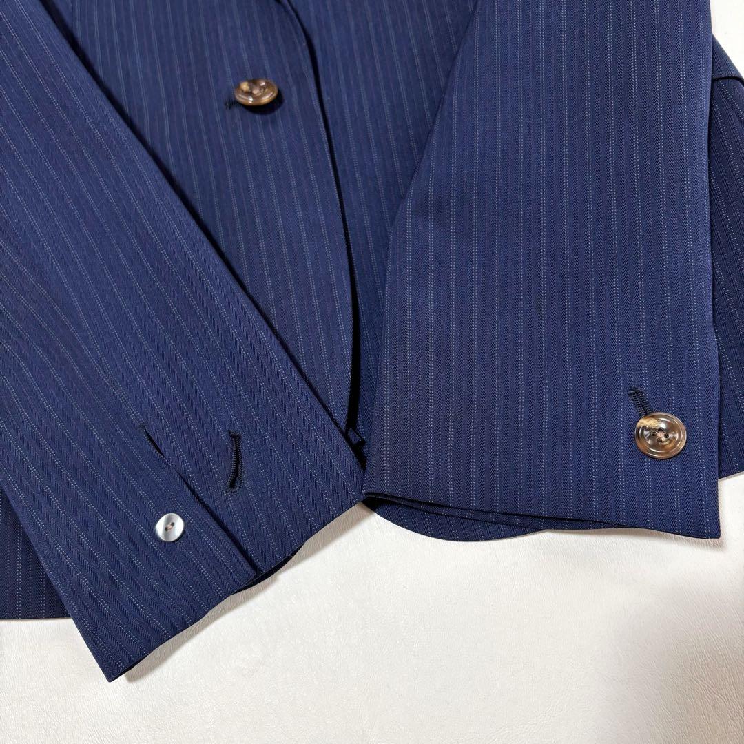 オリヒカ　３点セット　スーツ　ウォッシャブル　ストライプ　ネイビー　Lサイズ