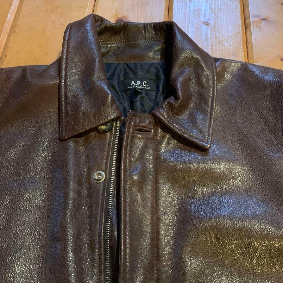ジャケット・アウター apc leather jacket