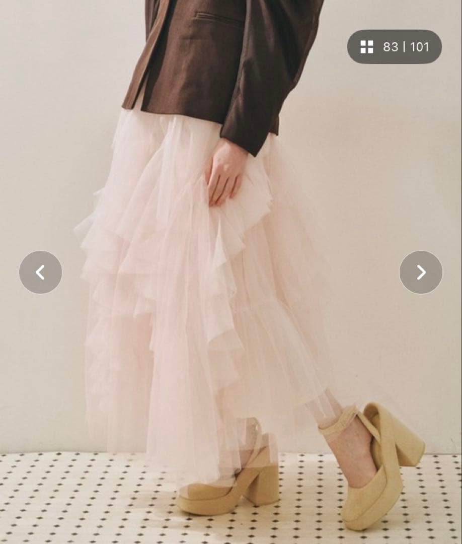 Lily ボリュームチュールスカート　ラベルエチュード