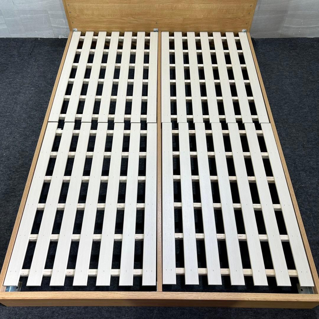 ニトリ ベッドフレーム ロータイプ すのこ シンプル ダブル 家具 d4308