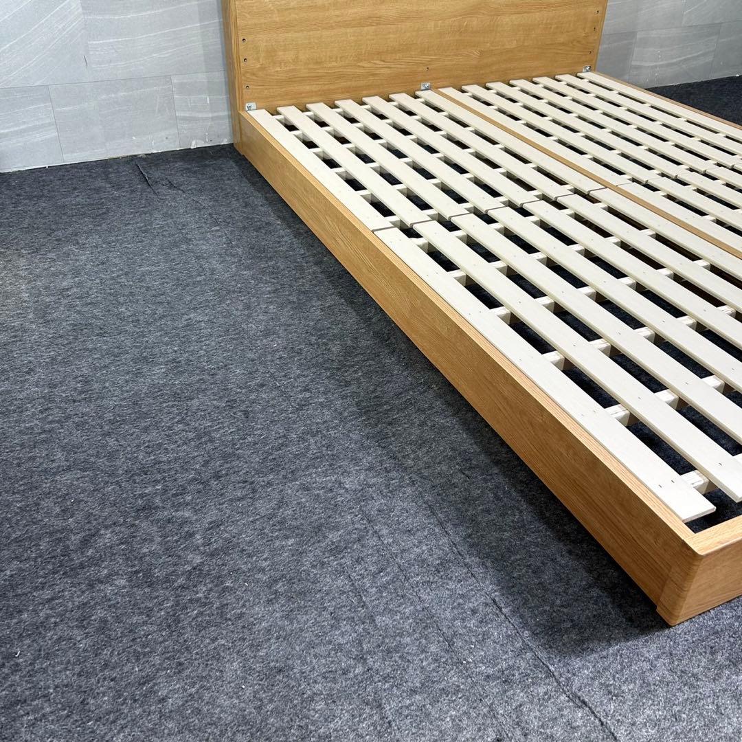 ニトリ ベッドフレーム ロータイプ すのこ シンプル ダブル 家具 d4308