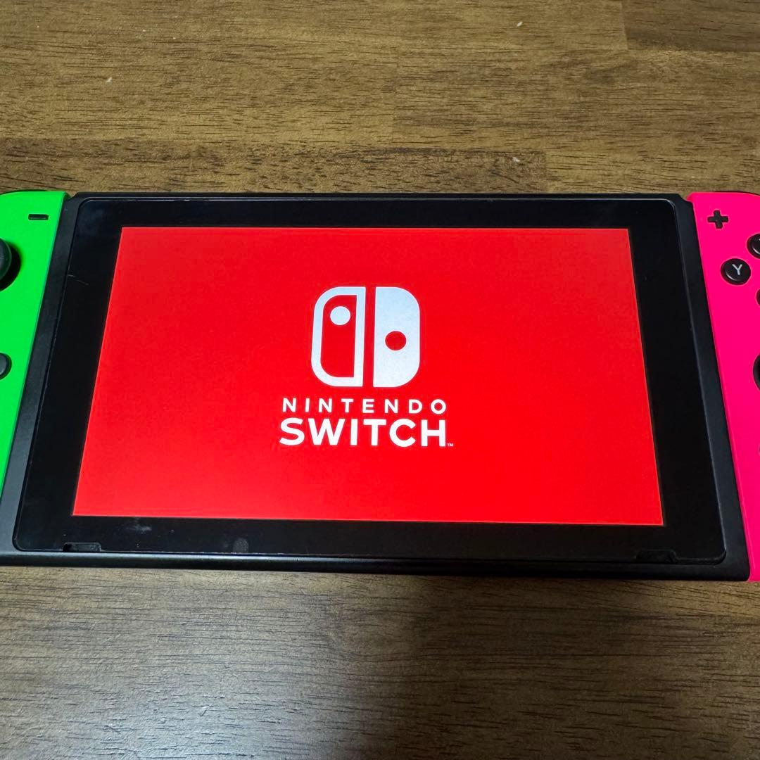 Nintendo Switch本体 +ジョイコン グリーン/ピンク SDカード付