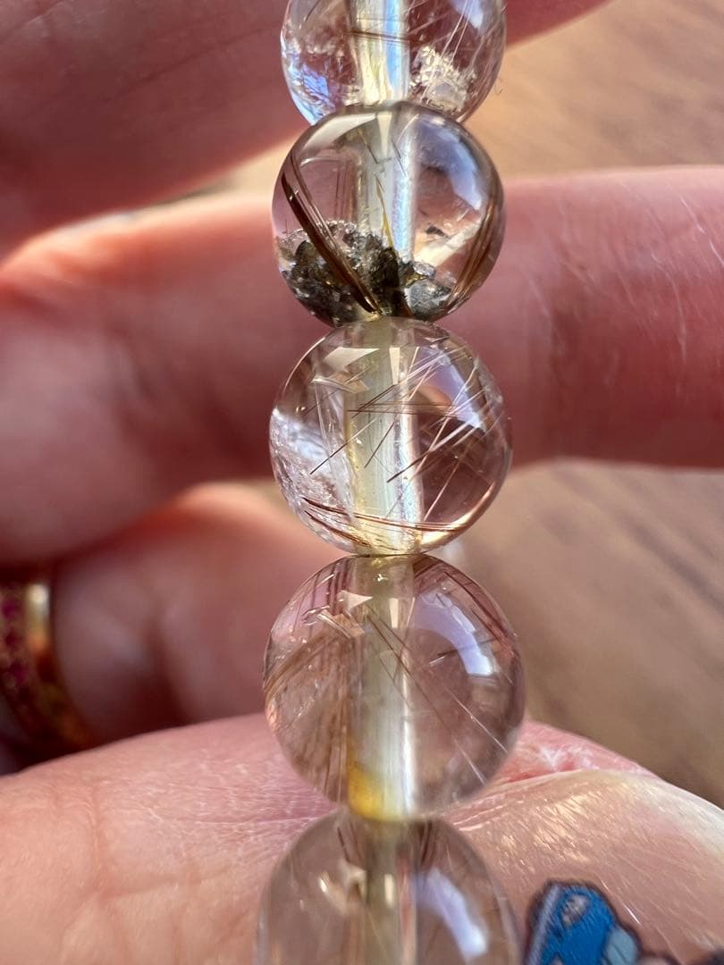 専用出品！山梨 乙女水晶ブレスレット ルチル入り