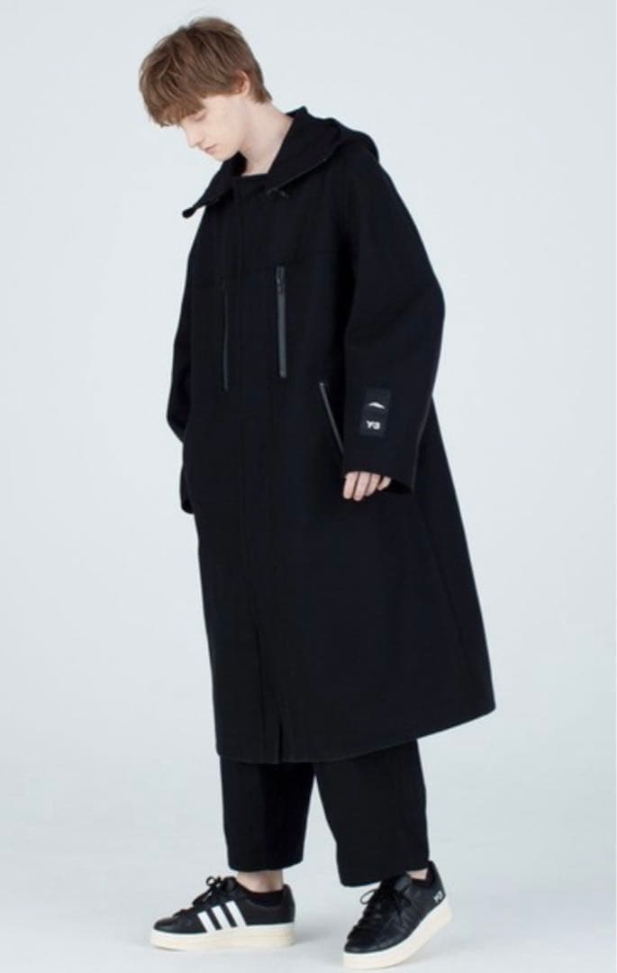 s*g様 Y-3 M CH3 WOOL MELTON DUFFLE COAT