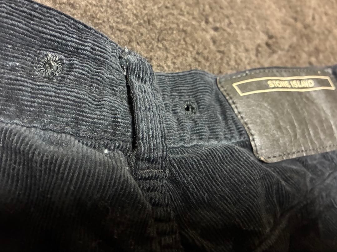 STONE  ブラック コーデュロイパンツ