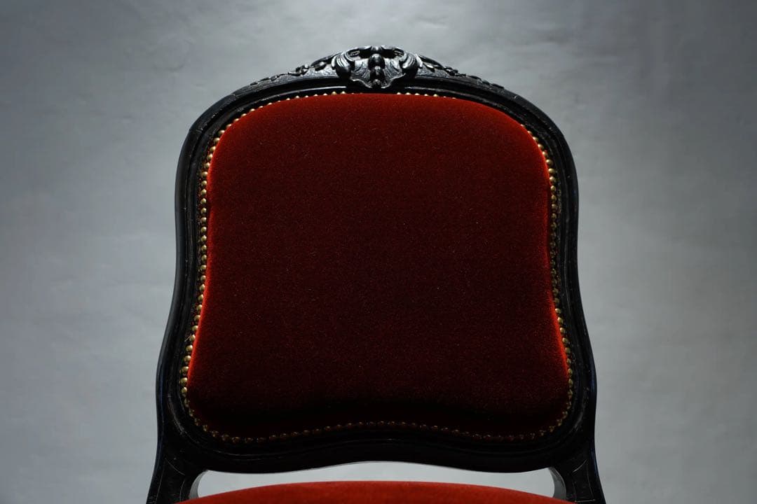 ①フランスアンティーク　ナポレオンチェア　張替済　1800年代　椅子