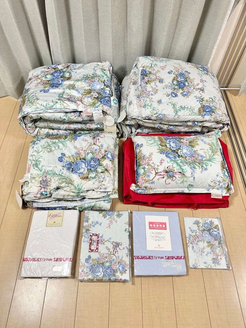 【未使用】TUK 東洋羽毛 セット 高級羽毛 掛布団　敷布団 肌掛け布団 枕 ③