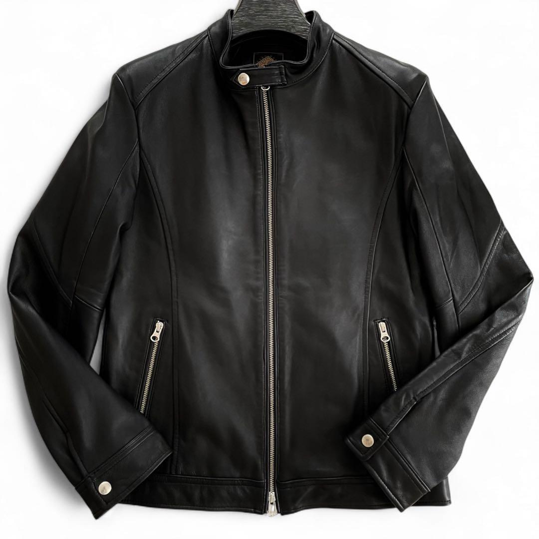 291295 HOMME VINTAGE シングルライダースジャケット