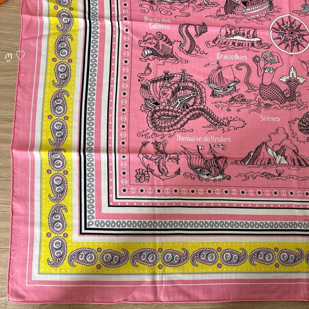 HERMESエルメス　カレ140　ジェアン　船乗りのタトゥー・バンダナ　カシシル