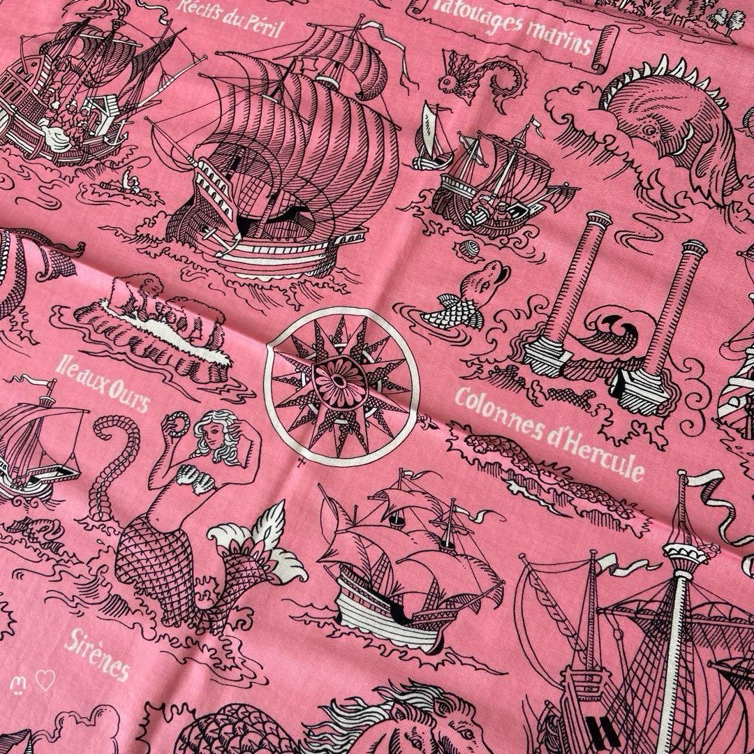 HERMESエルメス　カレ140　ジェアン　船乗りのタトゥー・バンダナ　カシシル