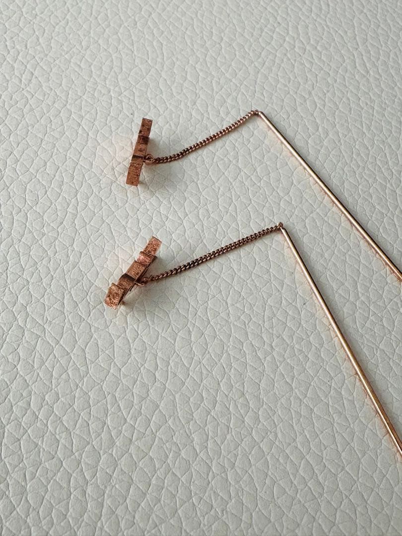 SAINT LAURENT サンローラン ピアス イヤリング ピンクゴールド