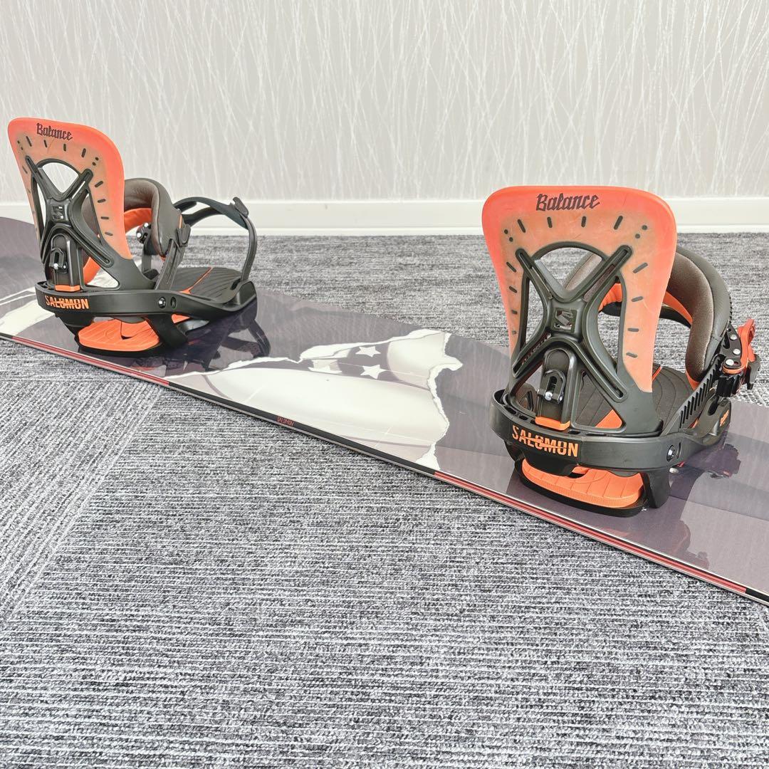 83美品❗️超豪華❗️サロモン メンズスノーボードセット★スノボ154cm+ビン付