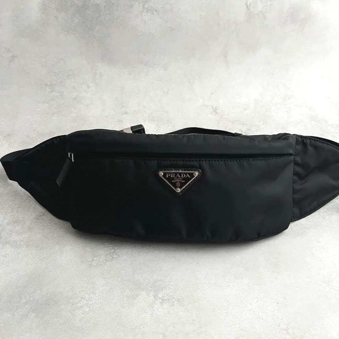 【極美品✨現行】PRADA ウエストバッグ　RFID認識済み　Re-Nylon
