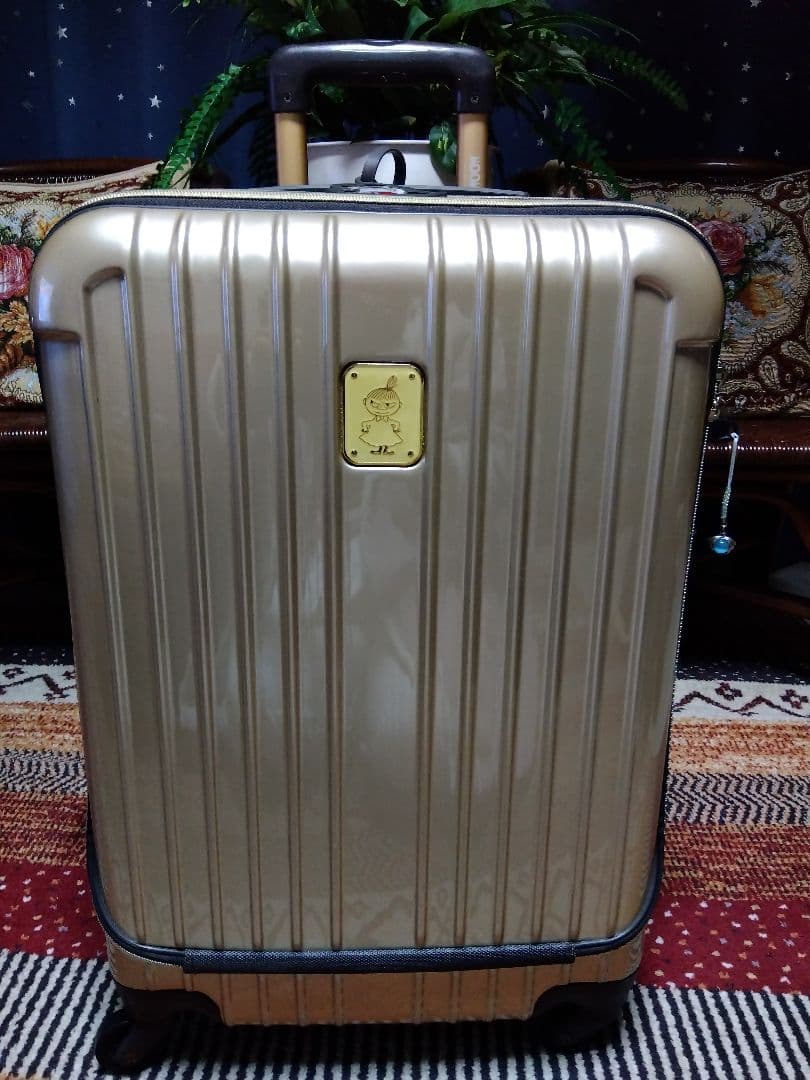 MOOMINリトルミイ/キャリーケースＬ（膨張タイプ）53L-63L、オマケ付き