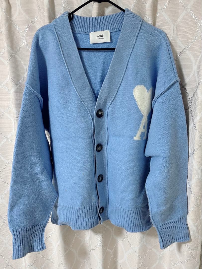 AMI Paris アミパリス カーディガン ブルー ハートロゴ 正規品